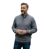 Maglioni Uomo Alpha Studio - Lupetto Zip/Bottoni Geelong Regimental - Grigio