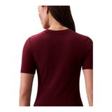 Vestiti casual Donna Calvin Klein - A - Modal Rib Ss Dress - Bordeaux