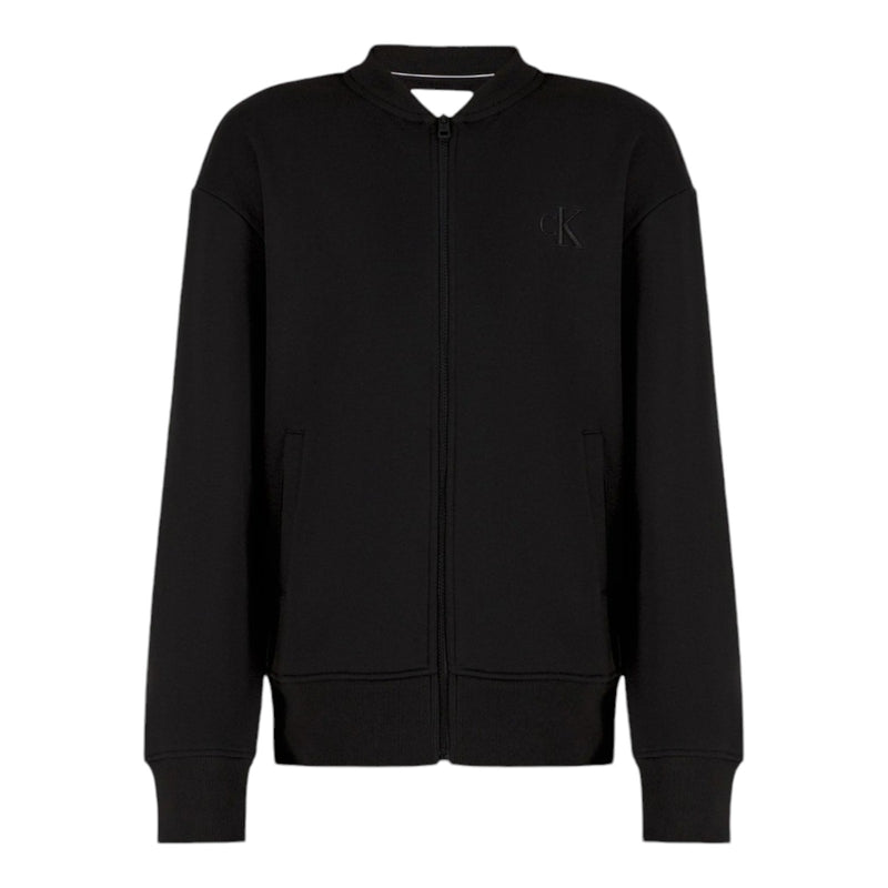 Felpe senza cappuccio Uomo Calvin Klein - Monologo Applique Knit Bomber - Nero