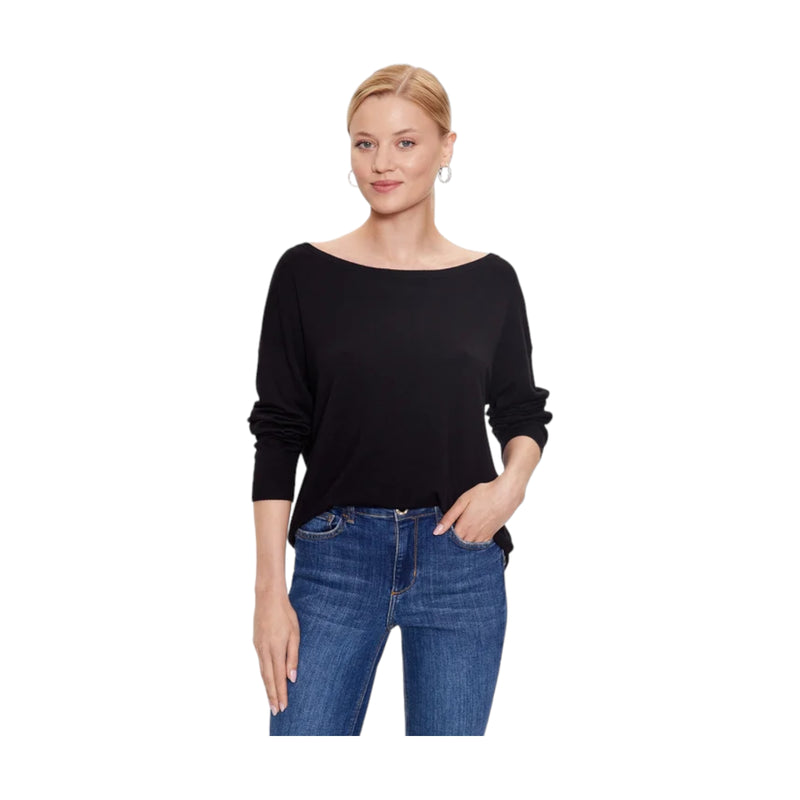 Maglie Donna Liu Jo - Ecs Maglia M/L Boatneck Color - Nero