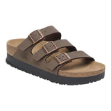 Sandali Donna Birkenstock - Florida Platf mocca veg, Birkibuc - Marrone