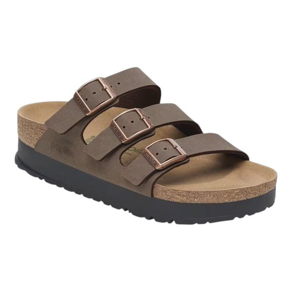 Sandali Donna Birkenstock - Florida Platf mocca veg, Birkibuc - Marrone