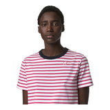 T-shirt Donna K-Way - Emili Stripes - Rosa