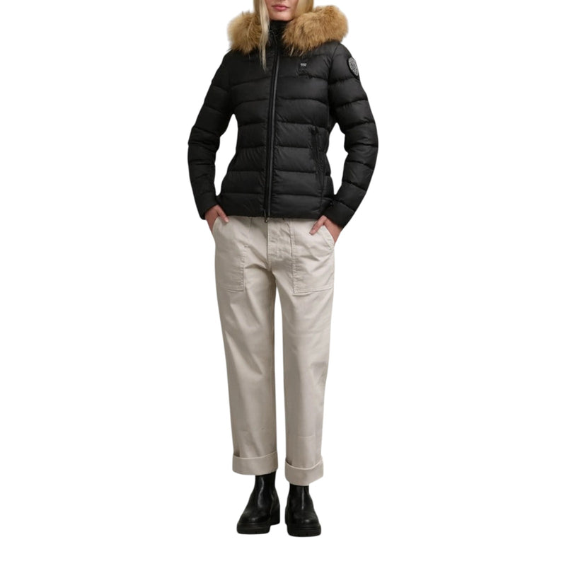 Piumini Donna Blauer - Arcadia Giubbini Corti	Imbottito Piuma - Nero