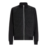 Cardigan Uomo Tommy Hilfiger - Mix Media Zip Thru Stand Clr - Nero