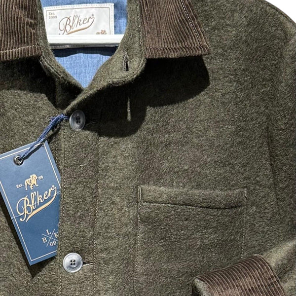 Giacche Uomo Bl'ker - Work Shirt Boiled Wool - Verde