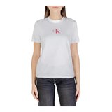 T-shirt Donna Calvin Klein - SS 20s CLASSIC LOGO TEE - Bianco
