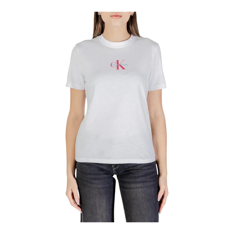 T-shirt Donna Calvin Klein - SS 20s CLASSIC LOGO TEE - Bianco