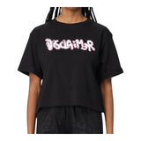 T-shirt Donna Disclaimer - Maglia Donna Crop In Jersey - Nero