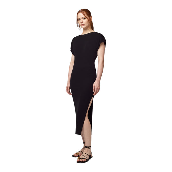 Vestiti casual Donna Alpha Studio - Abito Barca M/M Kimono Midi Viscosa Crepe - Nero