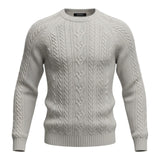 Maglioni Uomo Alpha Studio - Girocollo Treccia Merinos Pesante - Beige