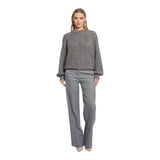Maglioni Donna RINO & PELLE - Mixed knitted sweater - Grigio
