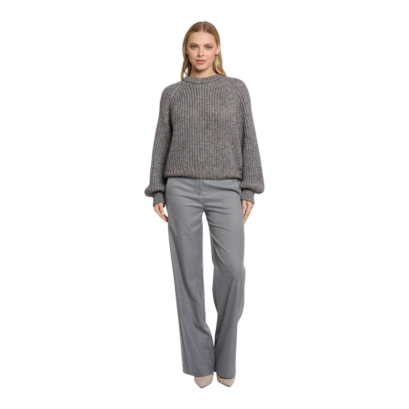 Maglioni Donna RINO & PELLE - Mixed knitted sweater - Grigio