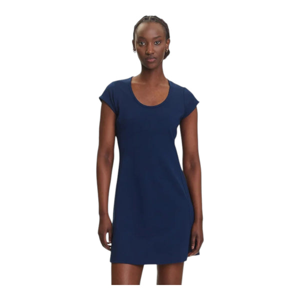 Vestiti casual Donna Calvin Klein - Punto Milano Ss Scoop Nk Dress - Blu