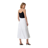 Gonne casual Donna Surkana - Gonna lunga a trapezio con cuciture - Bianco