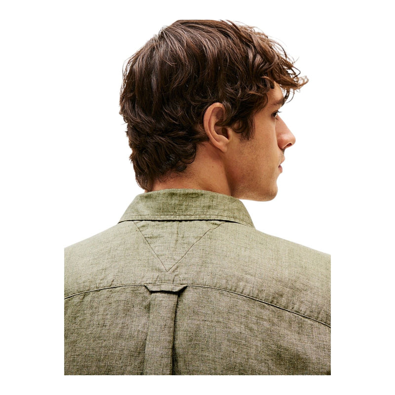 Camicie casual Uomo Tommy Hilfiger - Pigment Dyed Li Solid Rf Shirt - Verde