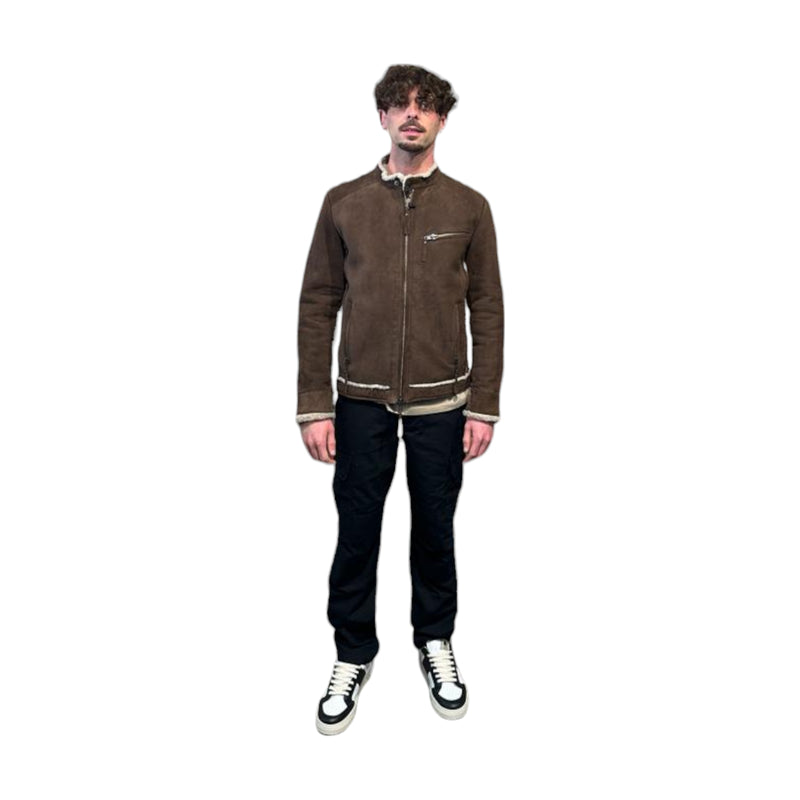 Giubbotti Uomo Officina 36 - Biker Suede Mod. L1070 - Marrone