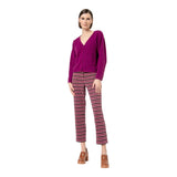 Cardigan Donna Surkana - Cardigan con scollo a V e bottoni - Viola