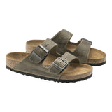 Sandali Uomo Birkenstock - Arizona SFB faded khaki, Oiled Leather - Verde