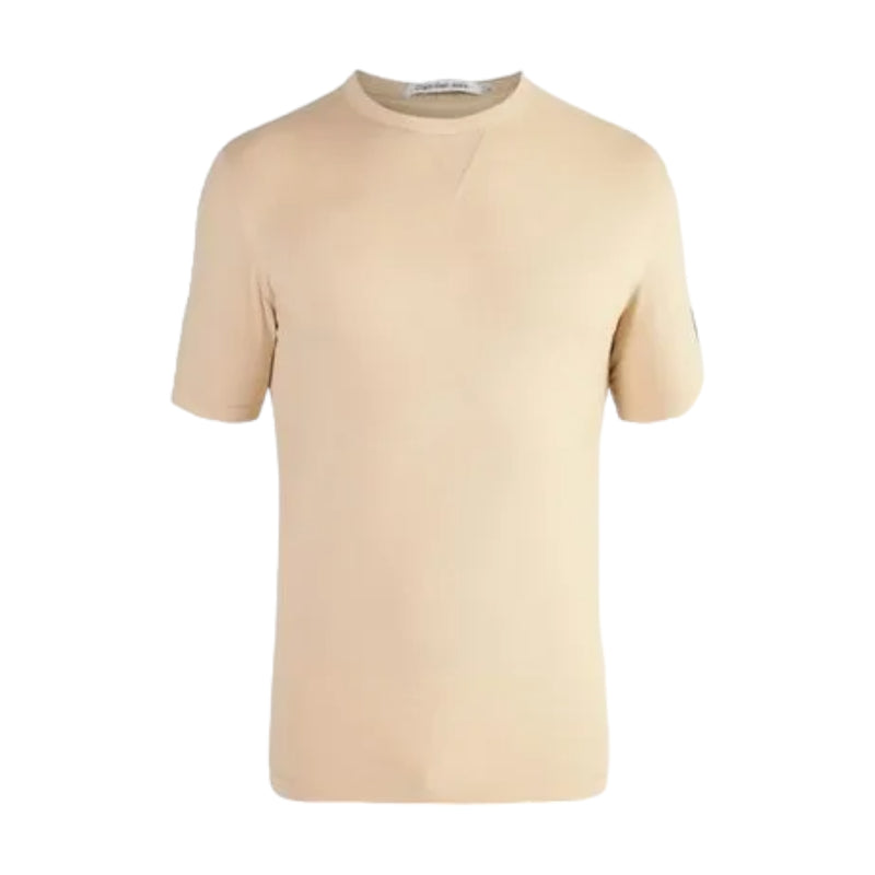 T-shirt Uomo Calvin Klein - Badge Regular Tee - Beige