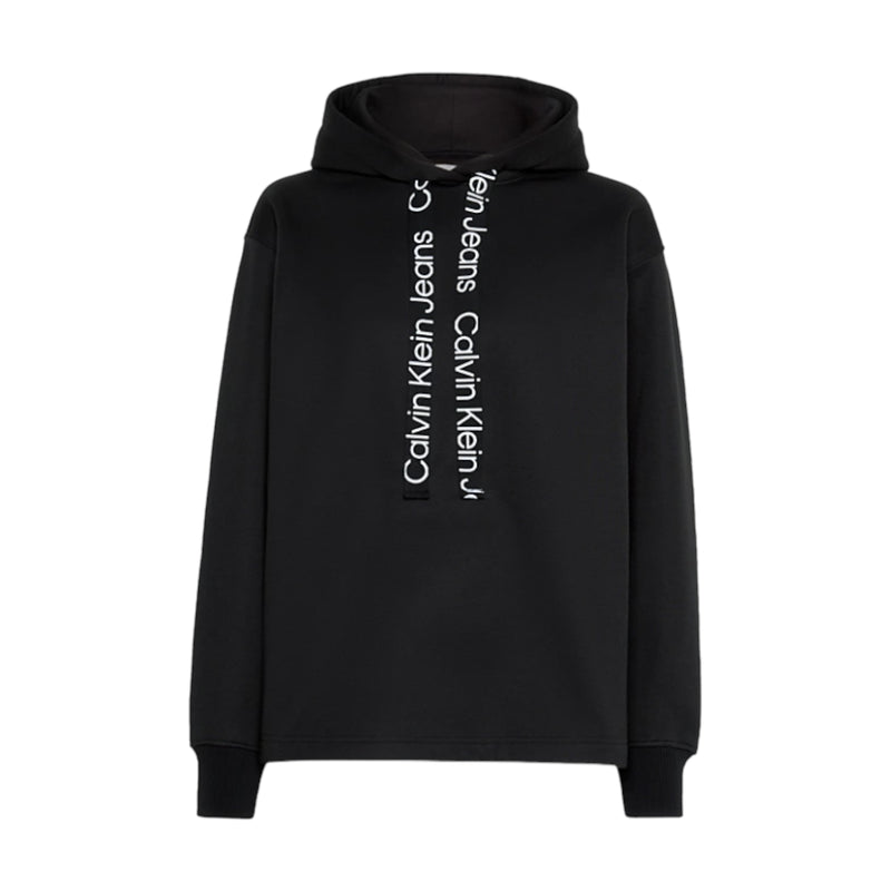 Felpe con cappuccio Donna Calvin Klein - Logo Drawcord Hoodie - Nero