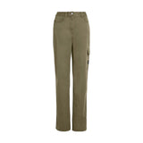 Pantaloni Donna Calvin Klein - Stretch Twill High Rise Straight - Verde