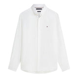 Camicie casual Uomo Tommy Hilfiger - Pigment Dyed Li Solid Rf Shirt - Bianco