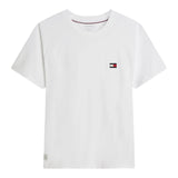 T-shirt Uomo Tommy Hilfiger - Tommy Flag Elevated Tee - Bianco