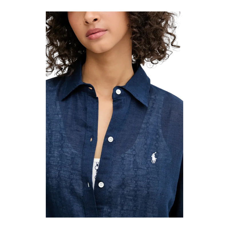 Camicie Donna Polo Ralph Lauren - Boyfriend Shirt - Blu