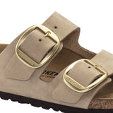 Sandali Donna Birkenstock - Arizona Big Buckle Nubuck Leather - Beige