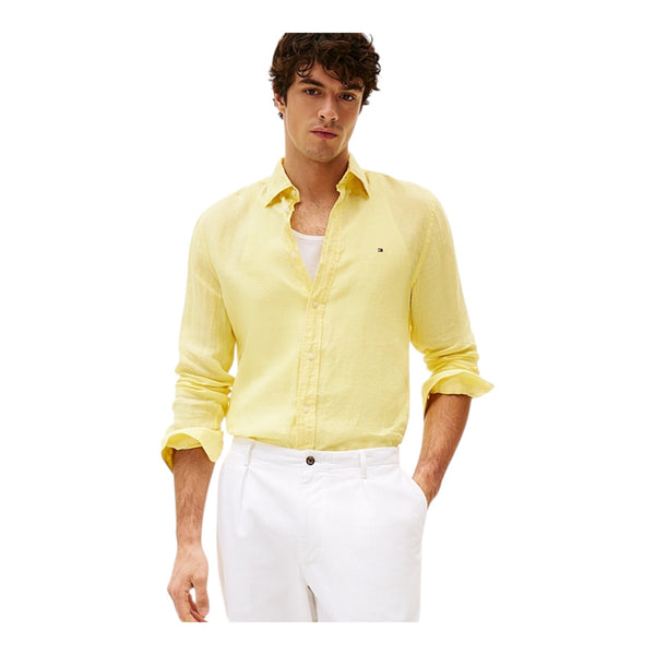 Camicie casual Uomo Tommy Hilfiger - Pigment Dyed Li Solid Rf Shirt - Giallo
