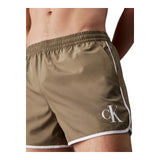 Pantaloncini e calzoncini Uomo Calvin Klein - Pantaloncini da bagno runner - CK Monogram - Verde