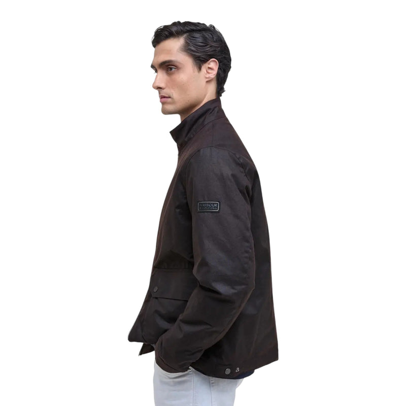 Giubbotti Uomo Barbour International - Lutlaw Harrington Wax Jacket - Marrone