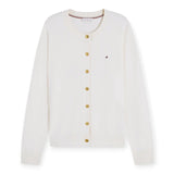 Cardigan Donna Tommy Hilfiger - Co Jersey Fine Gg C-Nk Ls Cardi - Avorio