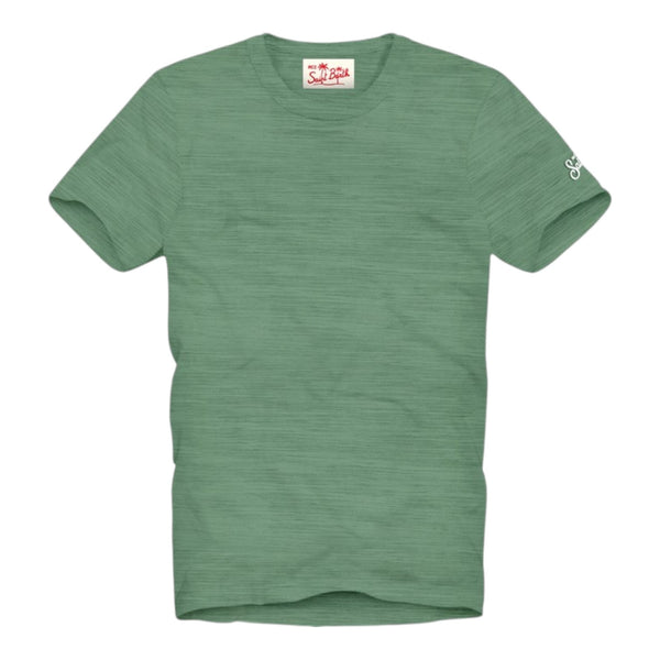 T-shirt Uomo Mc2 Saint Barth - President	T-Shirt Linen With Pocket - Celeste