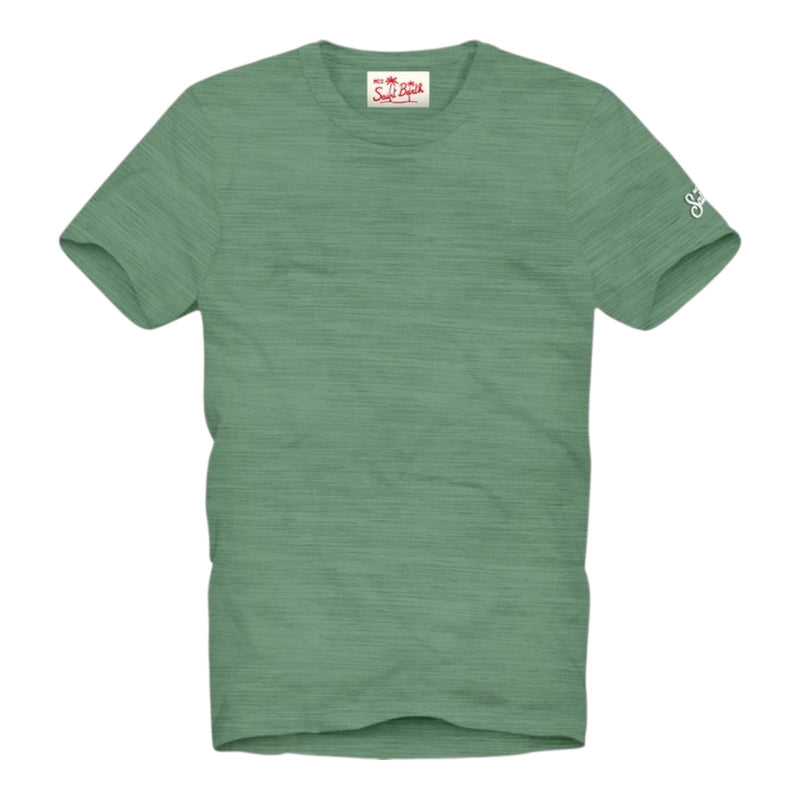 T-shirt Uomo Mc2 Saint Barth - President	T-Shirt Linen With Pocket - Celeste