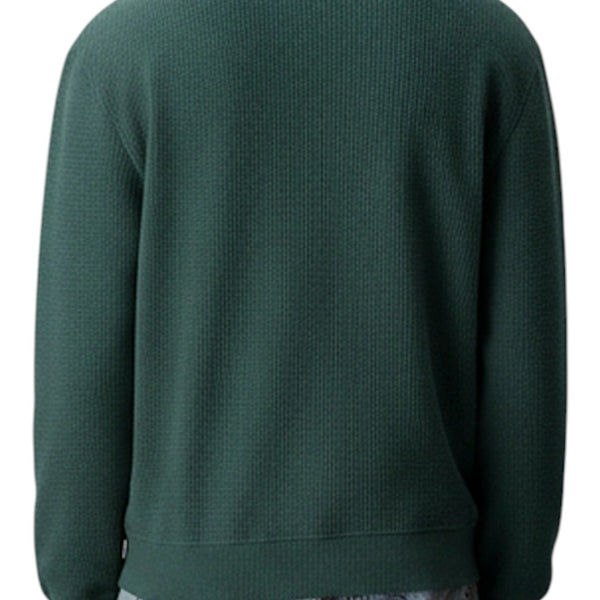 Maglie Uomo Calvin Klein - Ls Ez Cotton Waffle Crwnk Swtr 9 - Verde