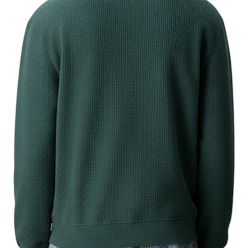 Maglie Uomo Calvin Klein - Ls Ez Cotton Waffle Crwnk Swtr 9 - Verde