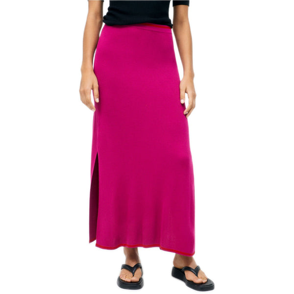 Gonne casual Donna Surkana - Gonna Lunga Con Spacchi Laterali - Fucsia