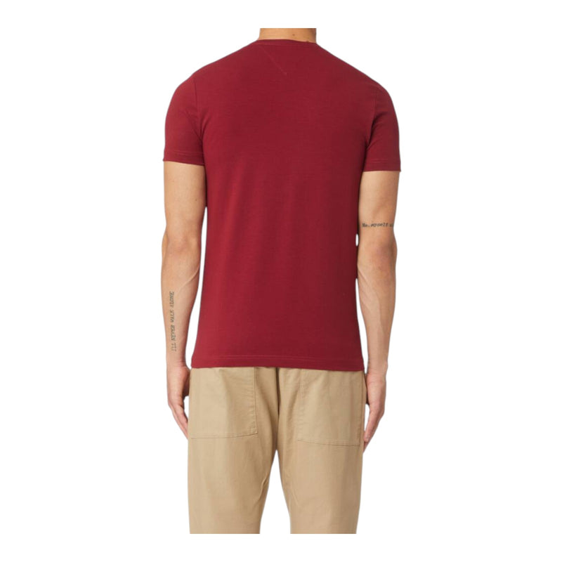 T-shirt Uomo Tommy Hilfiger - T-Shirt Stretch Slim Fit Tee - Bordeaux