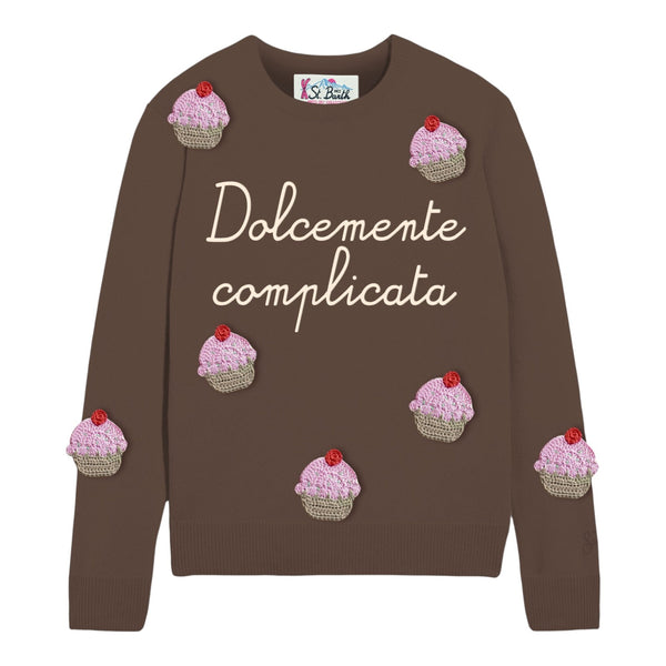 Maglioni Donna Mc2 Saint Barth - New Queen New Crewneck Sweater - Marrone