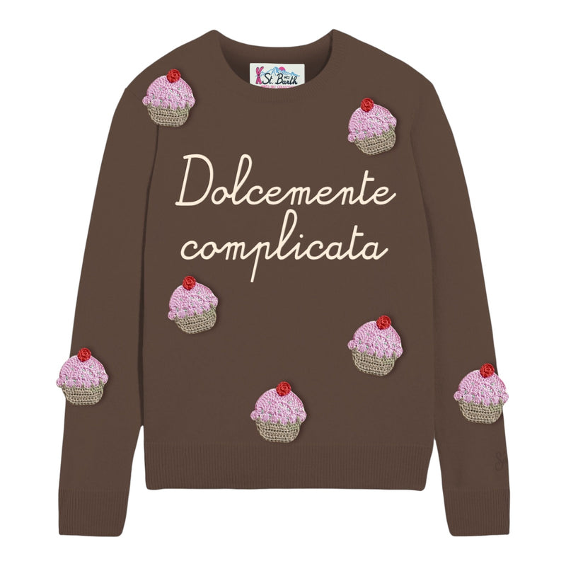 Maglioni Donna Mc2 Saint Barth - New Queen New Crewneck Sweater - Marrone