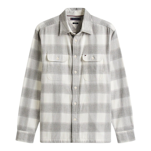 Camicie casual Uomo Tommy Hilfiger - Flannel Check Shirt Jacket - Grigio