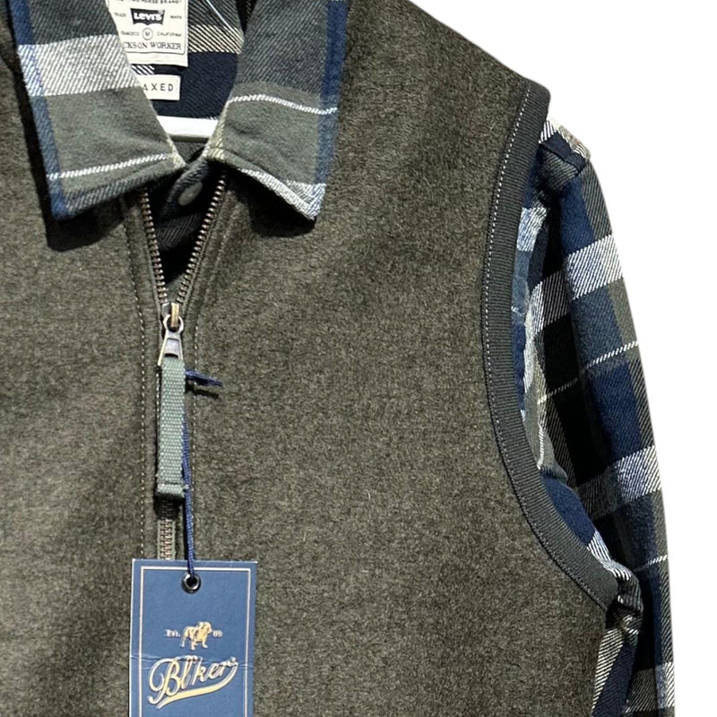 Gilet Uomo Bl'ker - Boiled Wool Vest Wolf - Verde