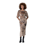 Vestiti casual Donna Surkana - Abito con arricciature in vita - Beige