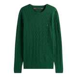 Maglie Uomo Tommy Hilfiger - Classic Cable Crew Neck - Verde