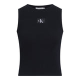 Canotte e top Donna Calvin Klein - Woven Label Sweater Tank Top - Nero