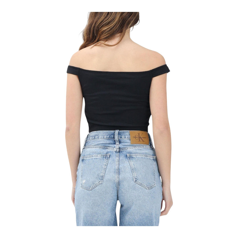 Canotte e top Donna Calvin Klein - Logo Bardot Milano Top - Nero