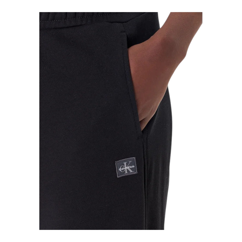 Pantaloni Donna Calvin Klein - A- French Terry Badge Logo Pant - Nero