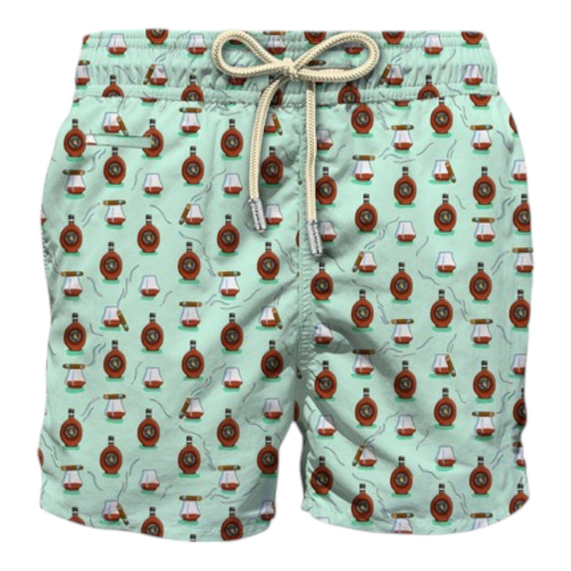 Pantaloncini e calzoncini Uomo Mc2 Saint Barth - Lighting Micro Fantasy Ultralight Swim Short - Menta
